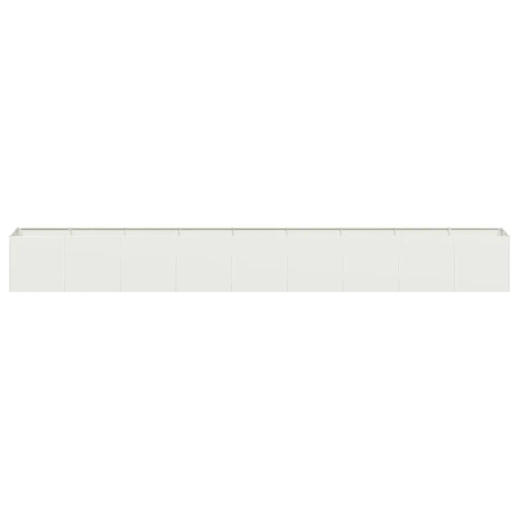 Cold-rolled Steel Planter White 360x40x40 cm Raised Garden Bed Flower Box