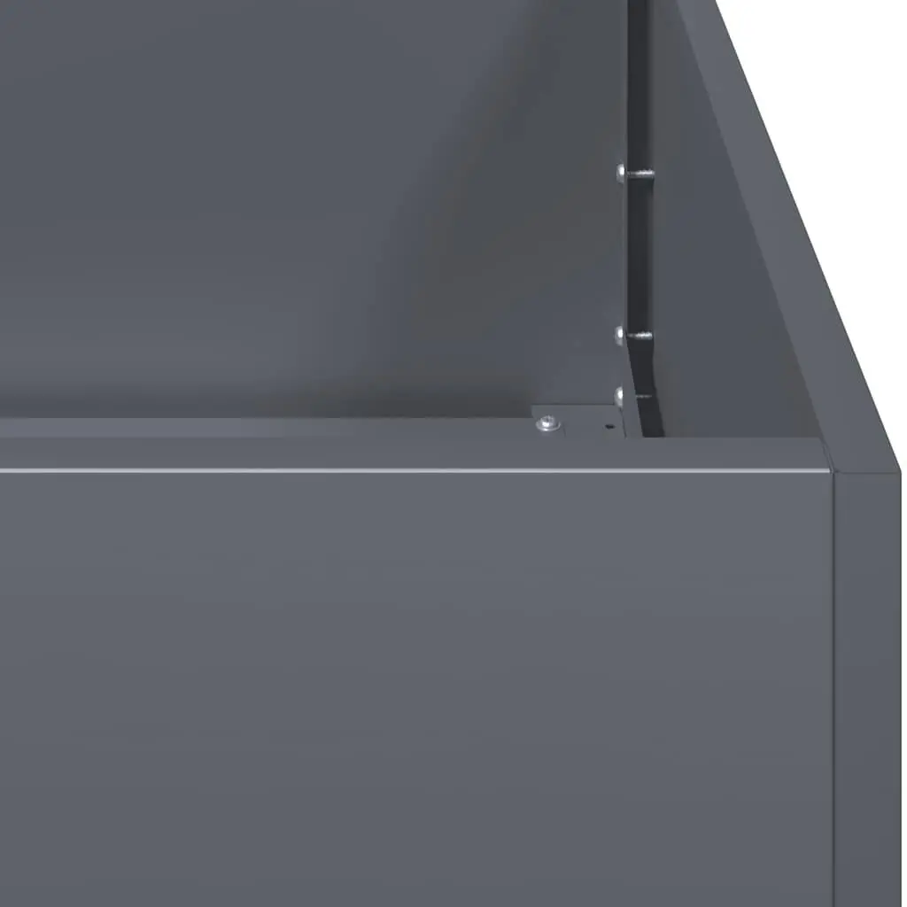 Raised Garden Planter Box Cold-rolled Steel 360x40x40 cm Anthracite Open Bottom