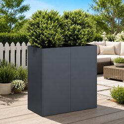 Planter Anthracite Cold-Rolled Steel 80x40x80cm Raised Garden Bed Outdoor