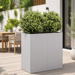 Raised Garden Planter Box 80x40x80cm Galvanised Steel Flower Bed Outdoor Herb