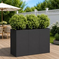 Raised Planter Box Flower Bed Garden Container Outdoor Patio Deep Large Black