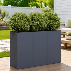Raised Garden Planter Box Anthracite Cold-rolled Steel 120x40x80cm Outdoor