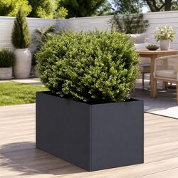 Raised Garden Planter Box 40x80x40 cm Anthracite Cold-rolled Steel Outdoor
