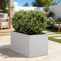 Galvanised Steel Planter Raised Bed Garden Box 40x80x40cm Outdoor Patio