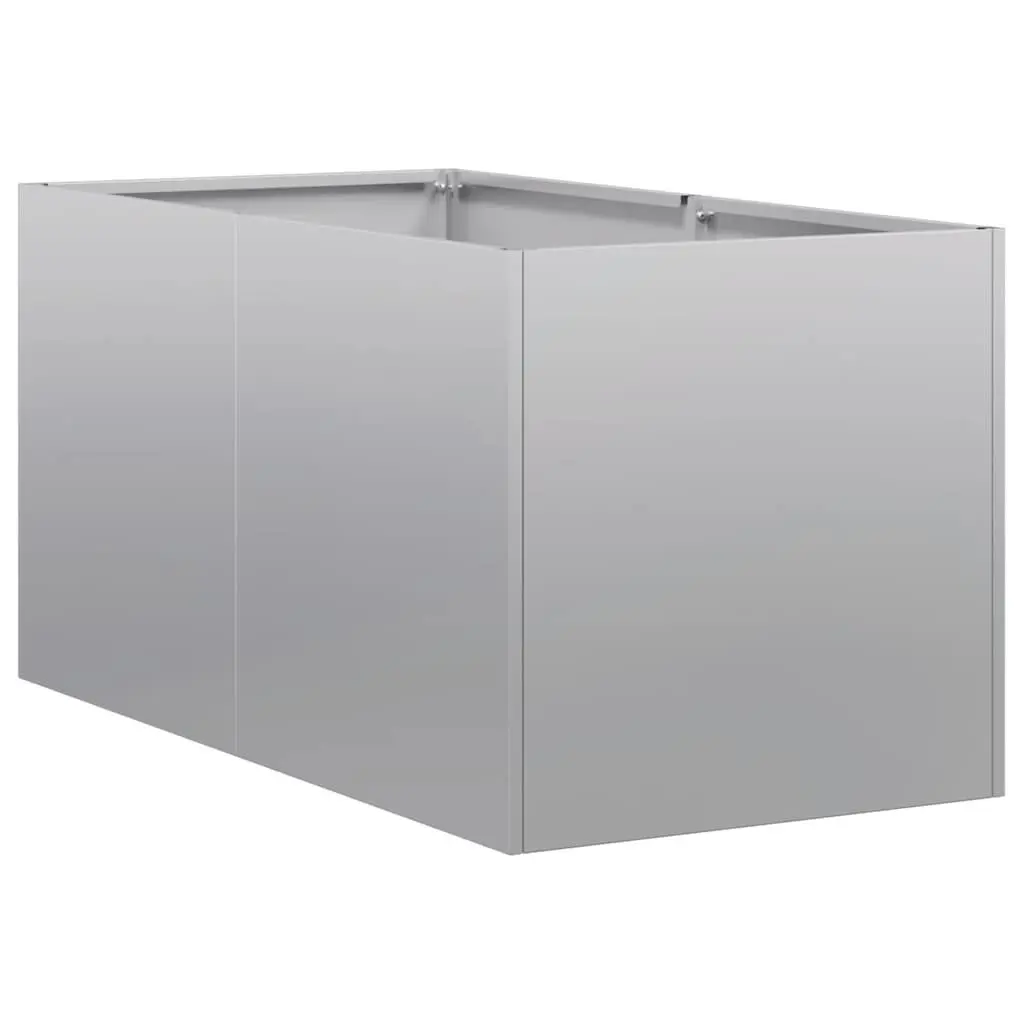 Galvanised Steel Planter Raised Bed Garden Box 40x80x40cm Outdoor Patio