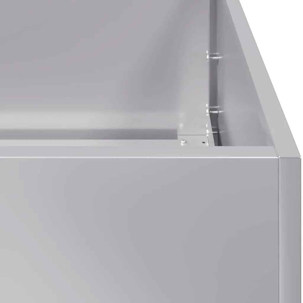 Galvanised Steel Planter Raised Bed Garden Box 40x80x40cm Outdoor Patio