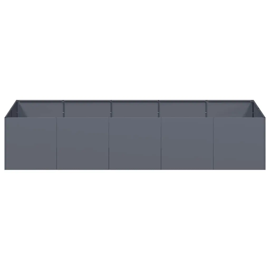 Steel Raised Garden Planter Box Anthracite 200x80x40cm Outdoor