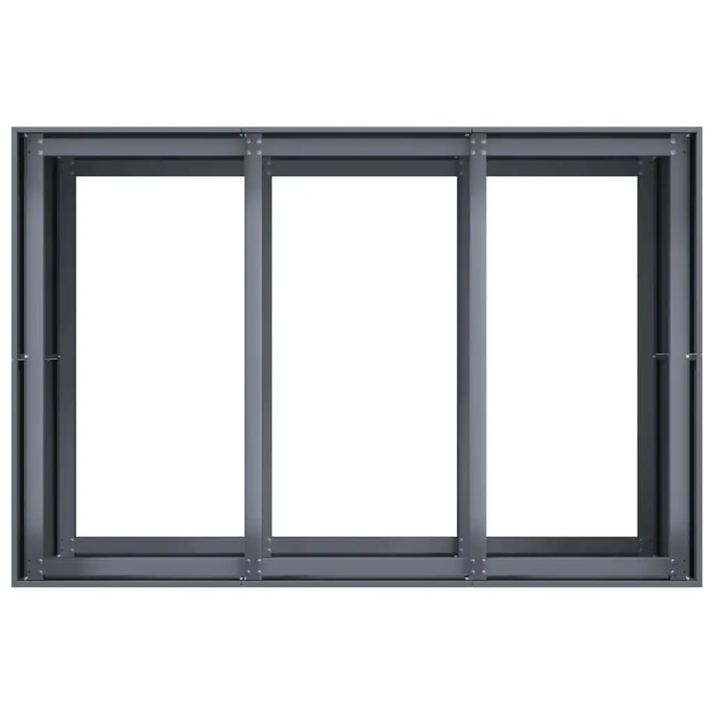 Steel Planter Raised Garden Bed Box Anthracite 120x80x80 cm Outdoor Patio Flower