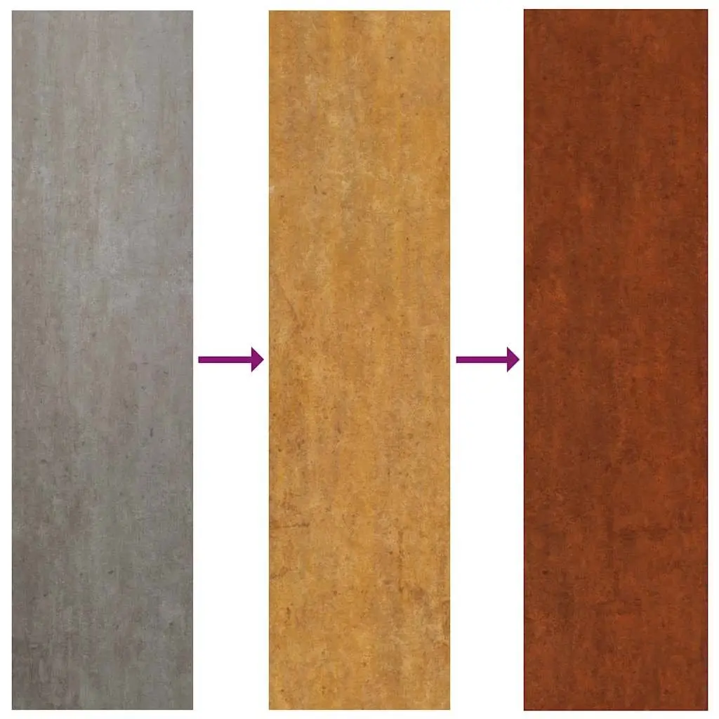Raised Garden Planter Box Weathering Steel 100x100x30cm Outdoor Flower Bed Brown
