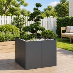 Steel Raised Planter Box Anthracite Garden Outdoor Pots Flowers Vegetables Herbs