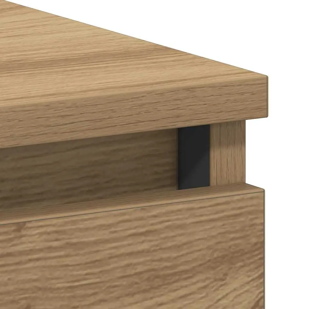 Office Desk with 3 Drawers 90x45x76cm Engineered Wood Brown