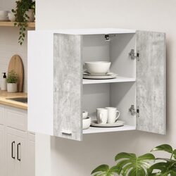 Kitchen Wall Cabinet Grey 60x31x60cm Engineered Wood Storage Cupboard Unit