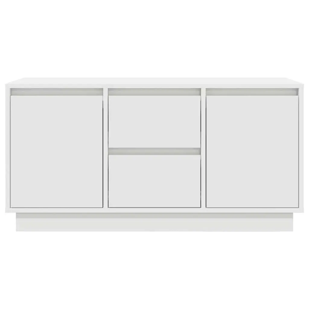 TV Cabinet RGB LED Lights Storage Unit White