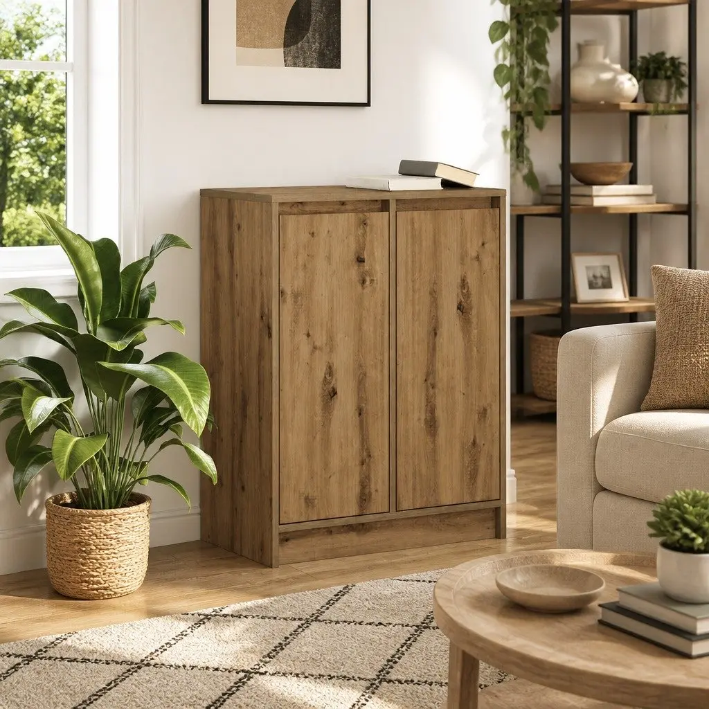 Sideboard Engineered Wood Storage Cabinet Brown 57x34x76cm