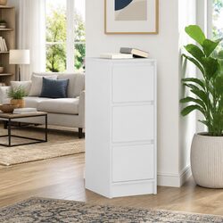 White Sideboard Storage Cabinet Engineered Wood Buffet Kitchen Dining Room