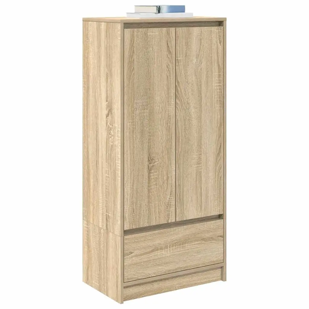 Storage Cabinet with Drawer Engineered Wood Brown Sonoma Oak