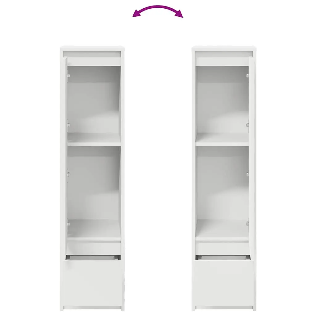 Highboard Storage Cabinet Engineered Wood White Dining Room 29.5 x 34 x 119.5 cm