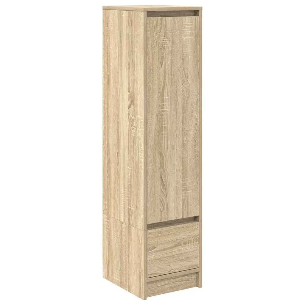 Highboard Storage Cabinet Engineered Wood Brown 29.5W x 34D x 119.5H cm