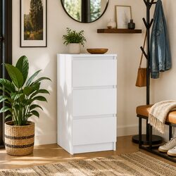 Sideboard White 37.5x35x76cm Storage Cabinet Engineered Wood Buffet Furniture