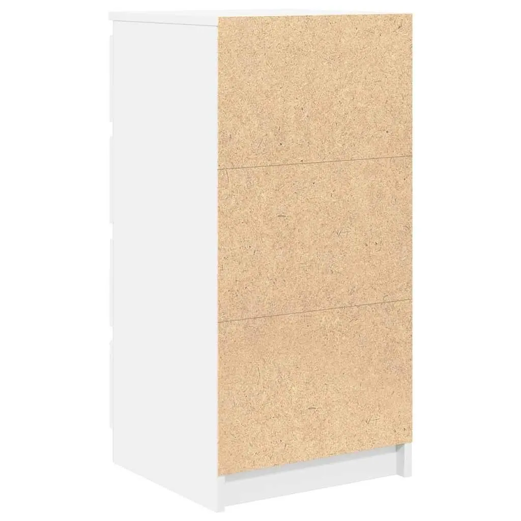 Sideboard Storage Cabinet with Drawers Engineered Wood White