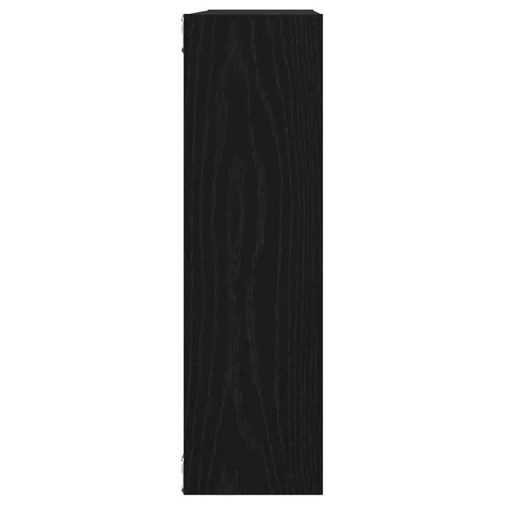 Wall Shelf Floating Storage Organiser Black Oak 75x16x55cm