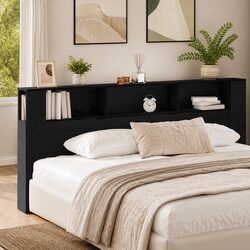 Wall-Mounted Headboard Cabinet with Storage Shelf Modern Bedroom Furniture