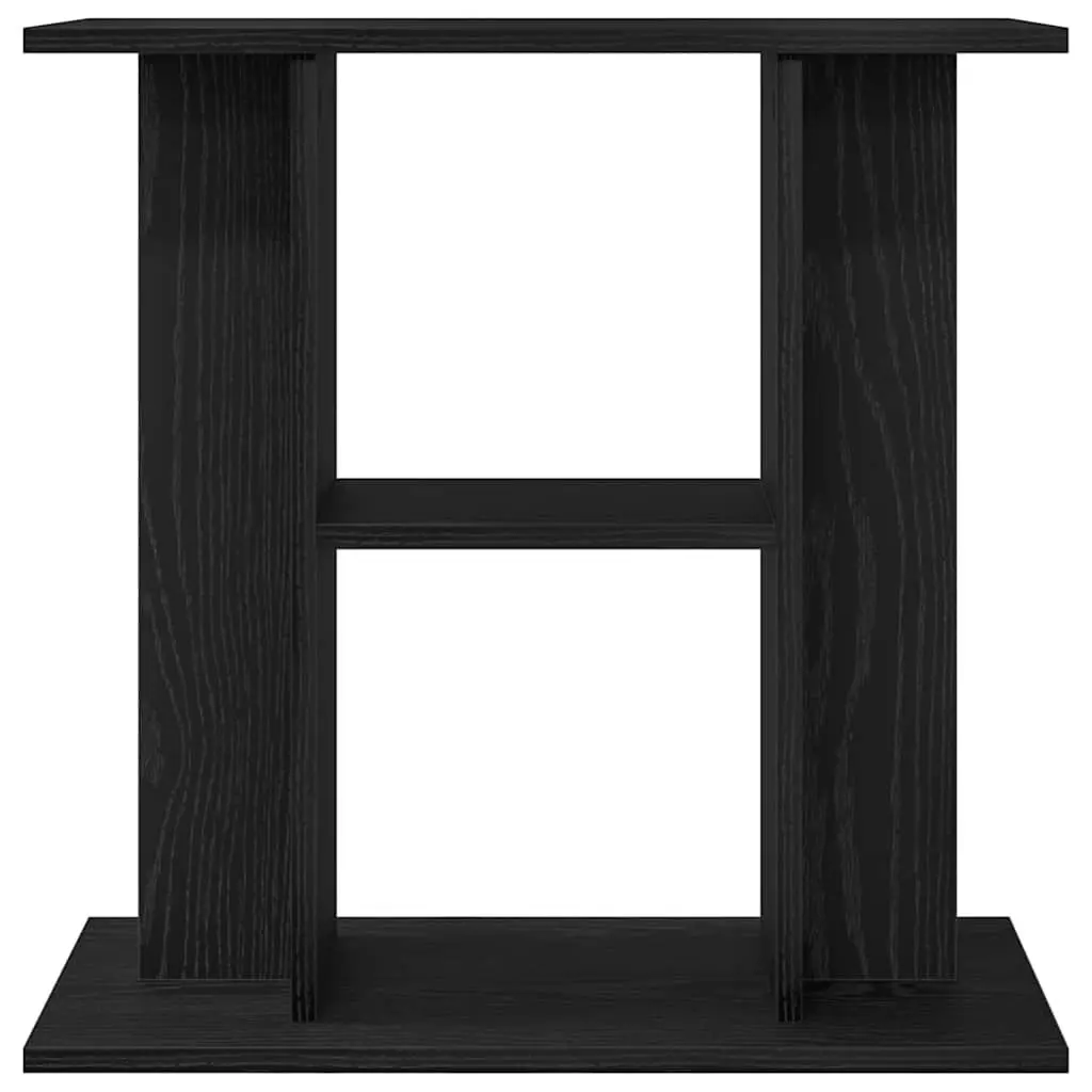Aquarium Stand 3-Tier Fish Tank Display Cabinet Black Oak Storage Furniture