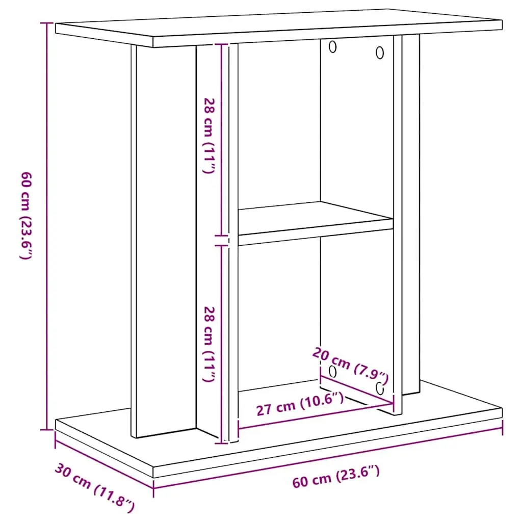 Aquarium Stand 3-Tier Fish Tank Display Cabinet Black Oak Storage Furniture