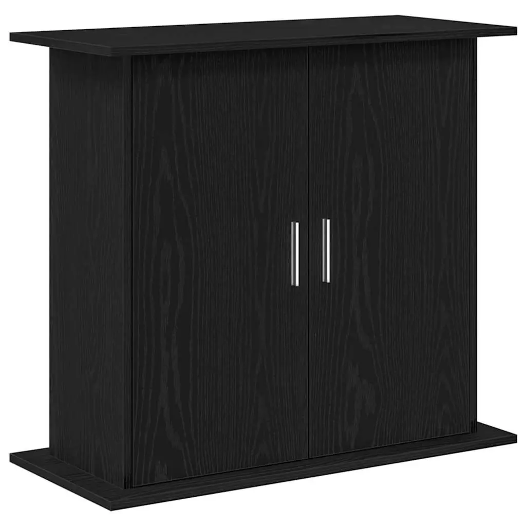 Aquarium Stand Storage Cabinet Engineered Wood Black Oak 81x36x73cm