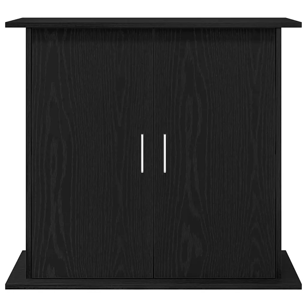 Aquarium Stand Storage Cabinet Engineered Wood Black Oak 81x36x73cm