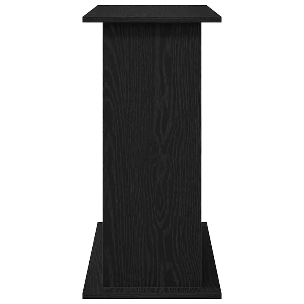 Aquarium Stand Storage Cabinet Engineered Wood Black Oak 81x36x73cm
