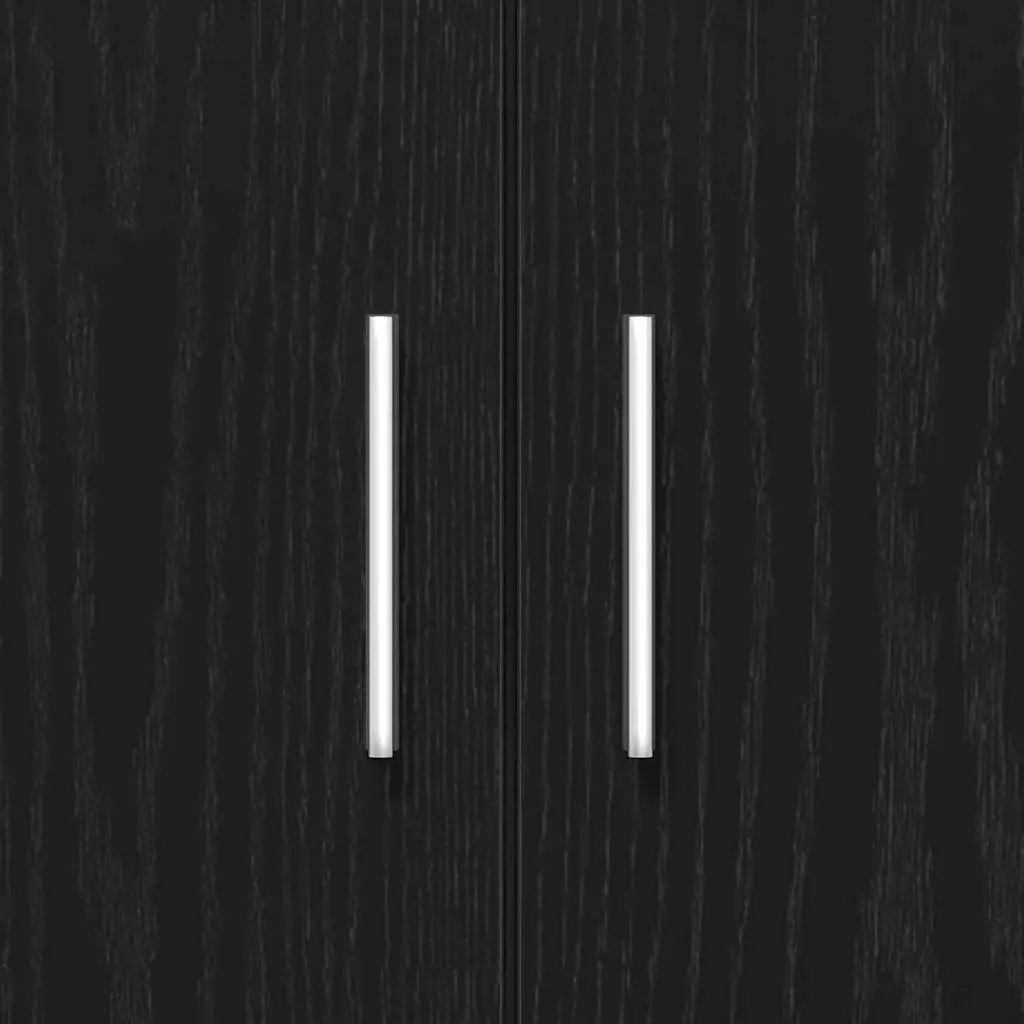 Aquarium Stand Storage Cabinet Engineered Wood Black Oak 81x36x73cm
