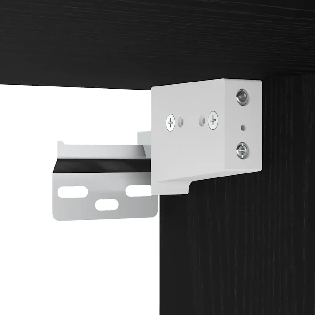 Bathroom Cabinet Wall-Mounted Storage Unit Black 60x16x60cm