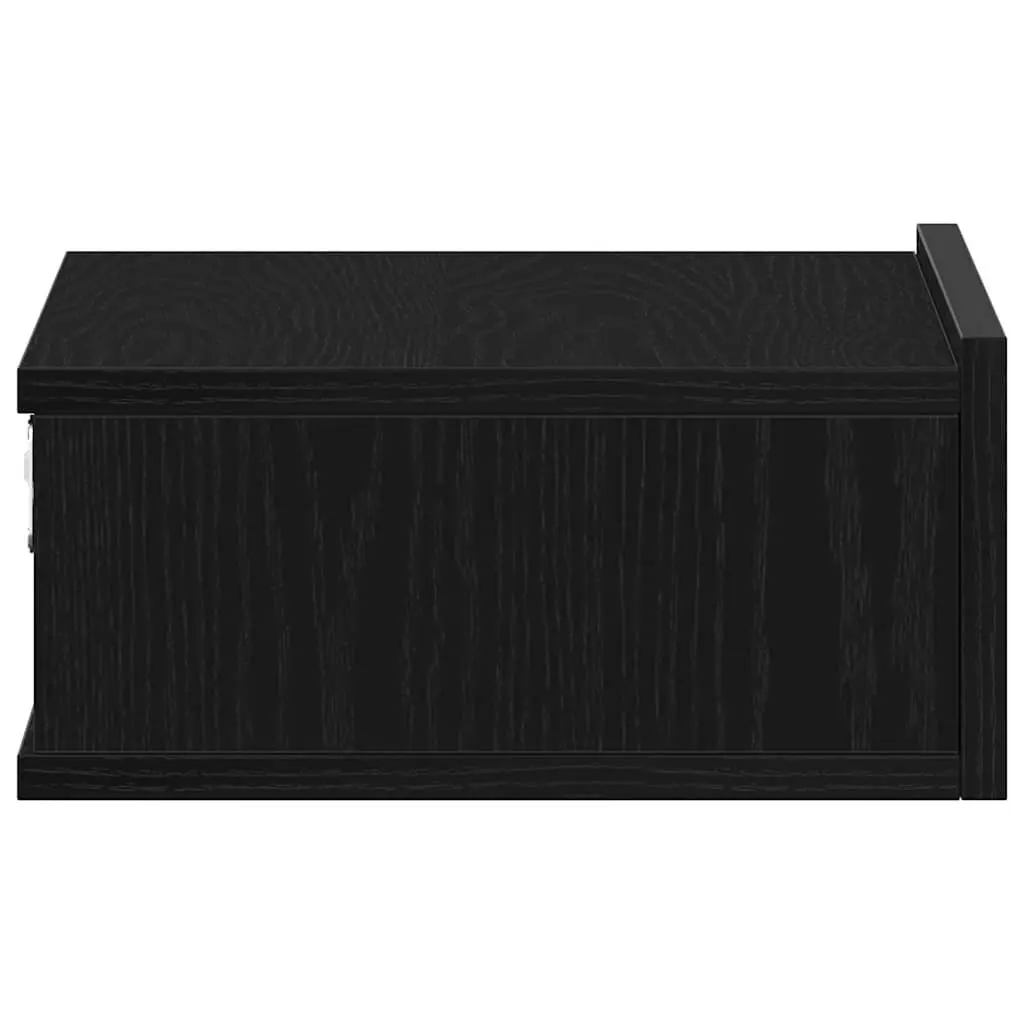 Floating Nightstand Wall-Mounted Storage Brown Engineered Wood