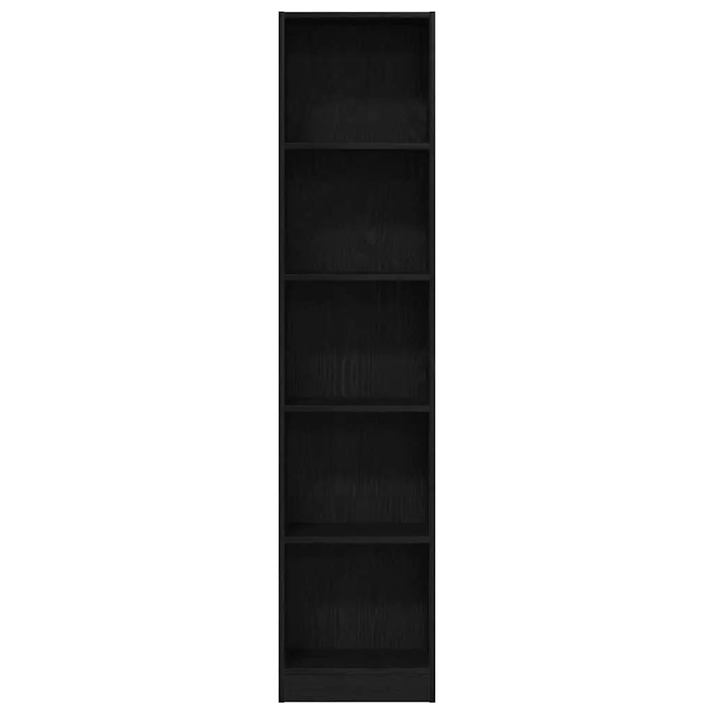 Bookcase Storage Organiser 5 Shelves Engineered Wood Brown