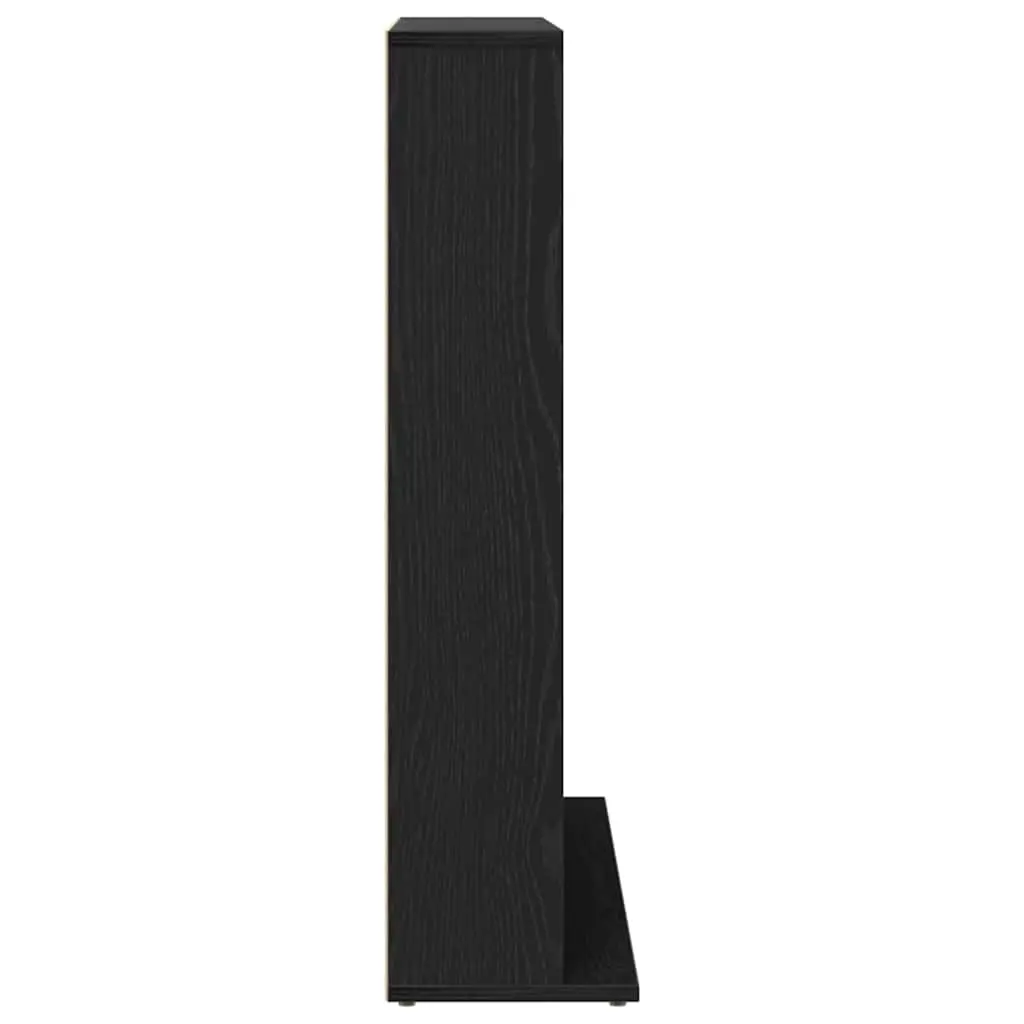 CD Cabinet Engineered Wood Black Oak 100x23x89.5cm Media Storage Organiser Unit