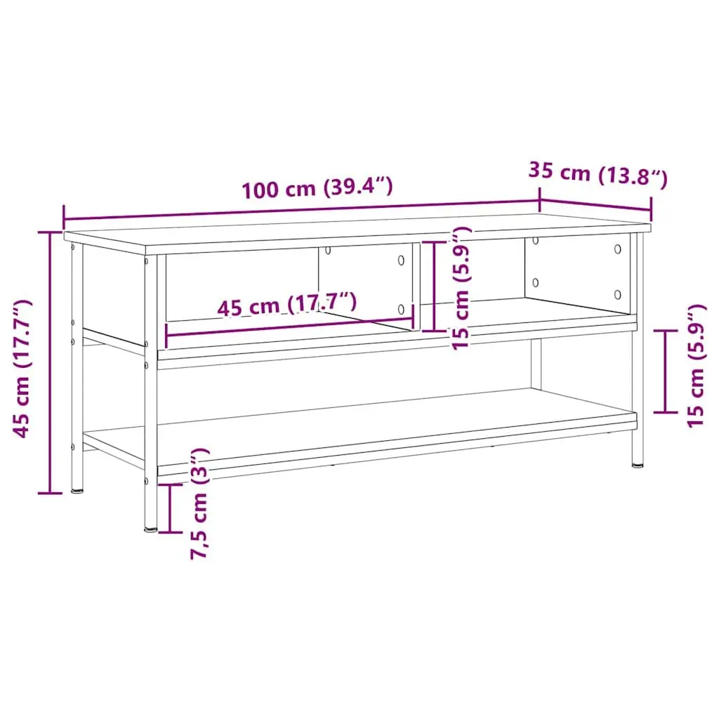 TV Cabinet Set Wall-Mounted Storage Unit Black Engineered Wood