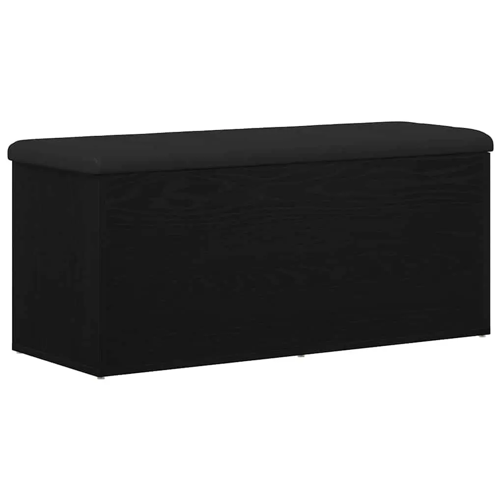 Storage Bench Modern Engineered Wood 102x42x45cm Black Oak