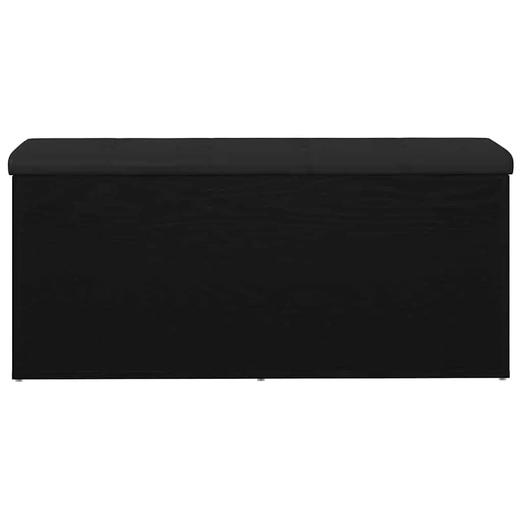Storage Bench Modern Engineered Wood 102x42x45cm Black Oak