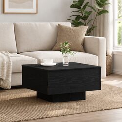 Coffee Table Black Oak Modern Living Room Accent Furniture Indoor Lounge Decor