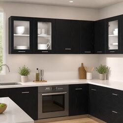 Hanging Cabinet Black Oak Kitchen Storage 50 x 31 x 60 cm Engineered Wood