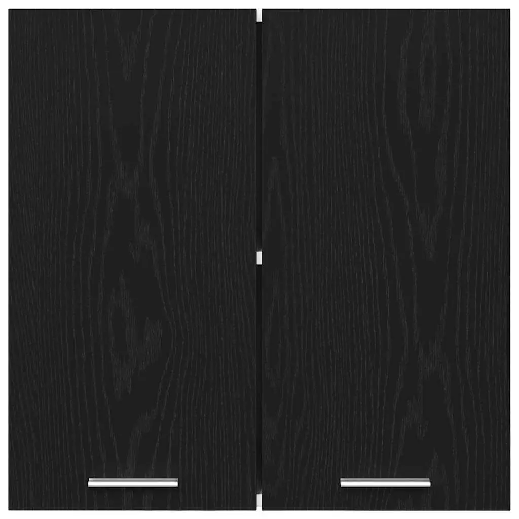 Hanging Kitchen Cabinet Modern Storage Organiser 60x31x60cm Black Oak