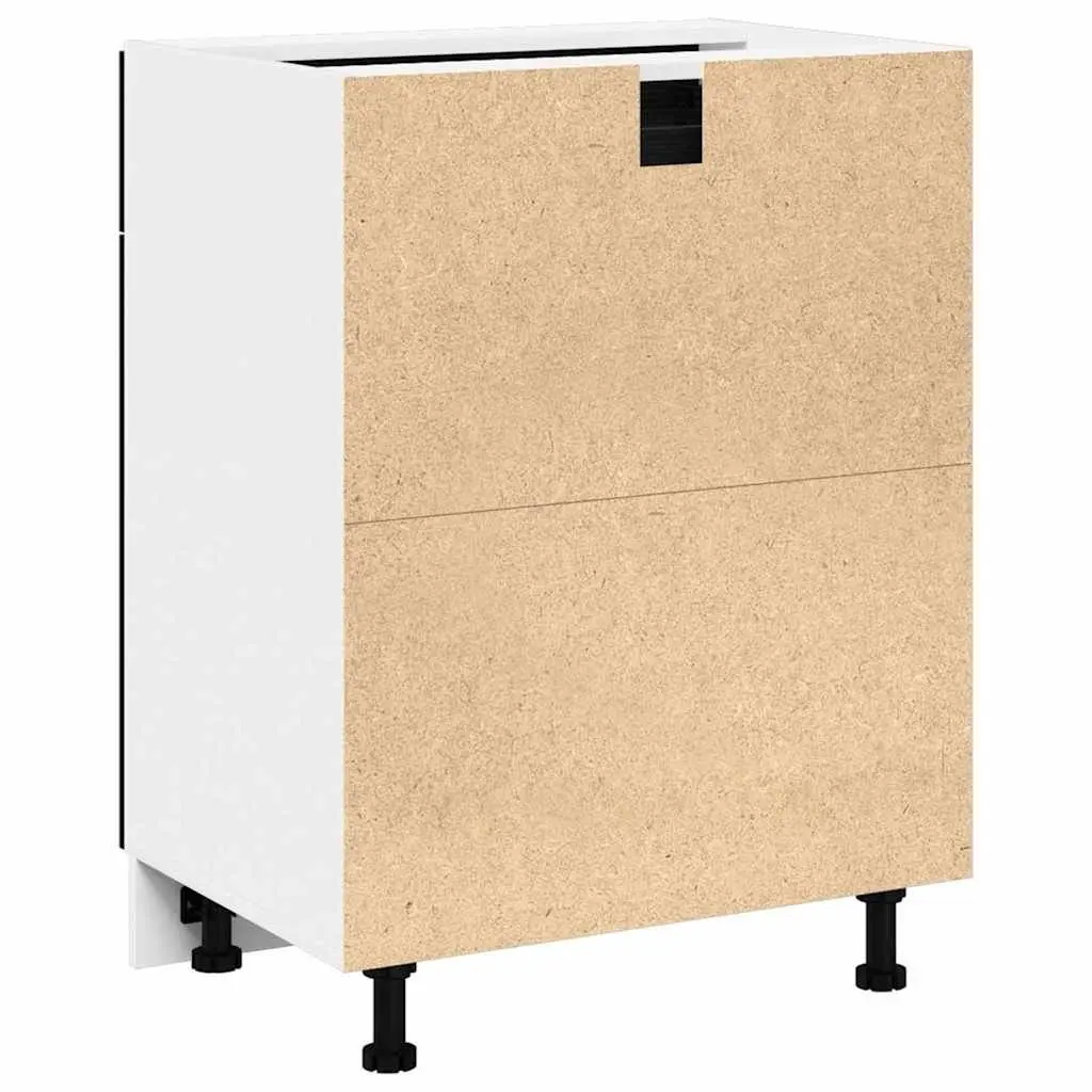 Hanging Kitchen Cabinet Modern Storage Black Oak Engineered Wood 60x46x81.5cm