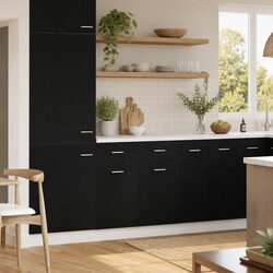 Hanging Cabinet Black Oak Modern Kitchen Storage 80 x 31 x 81.5 cm Engineered