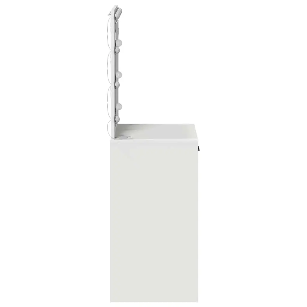 Dressing Table White LED Lights Mirror Storage Drawers Bedroom Vanity Unit