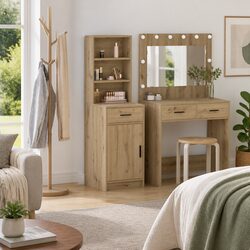 Highboard Storage Cabinet Brown Engineered Wood Dining Room Sideboard