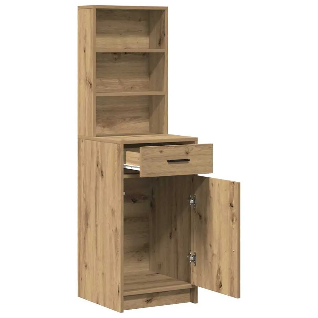 Highboard Storage Cabinet Brown Engineered Wood Dining Room Sideboard