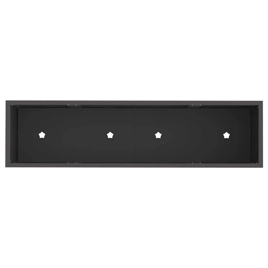 Raised Garden Planter Rectangular Metal Outdoor Gardening Bed Black Modern Style