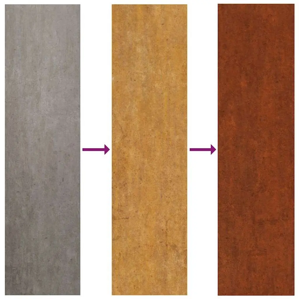 Raised Garden Planter Rectangular Outdoor Metal Weathering Steel 100x26x82cm Burnt Orange