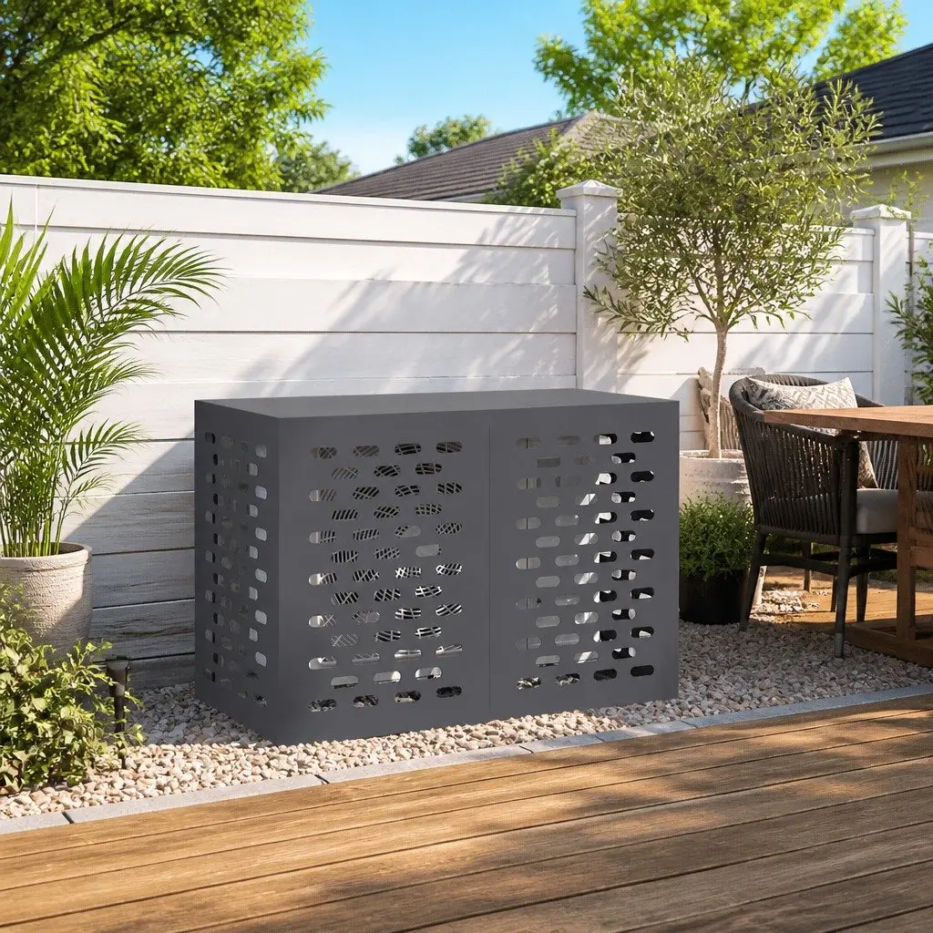 Air Conditioner Cover Rectangular Outdoor Protection Steel 100x50x70cm Anthracite